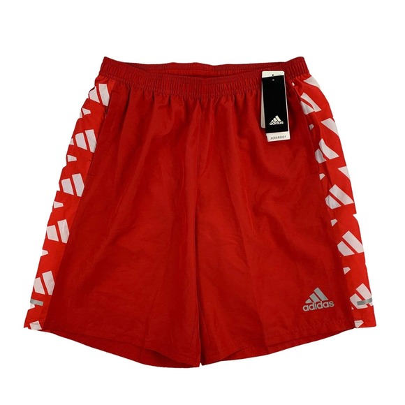 Adidas Mens Aeroready Own The Run Celebration 9" Shorts Red L - Picture 1 of 4